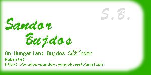 sandor bujdos business card